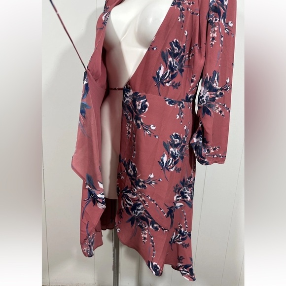 NWT Charles Henry Women’s Floral Geniune Wrap Dress Midi Size L - Picture 8 of 13